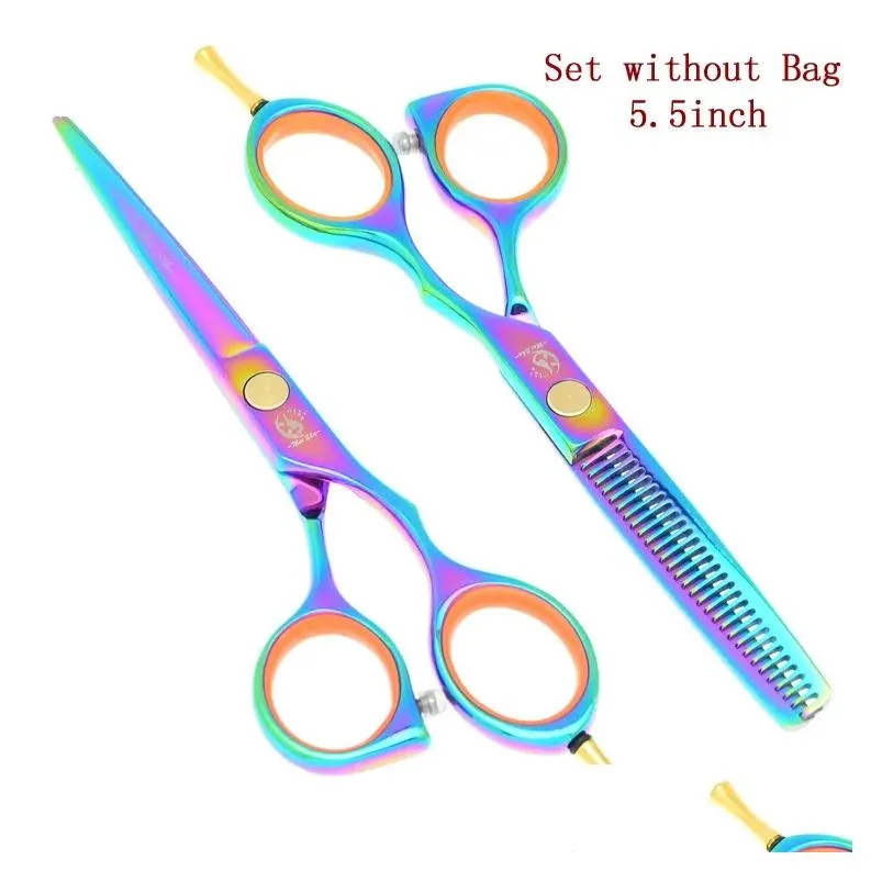 55quot Meisha JP440C Hair Scissors Professional Hair Cutting Thinning Scissors Set Hairdressing Shears Barber Tools Tijeras Pel7163214