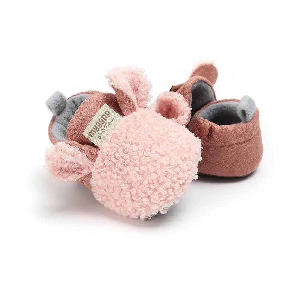 Sneakers MUPLY New Toddler Newborn Baby Crawling Shoes Boy Girl Lamb Slippers Prewalker Trainers Fur Winter Animal Ears First Walker