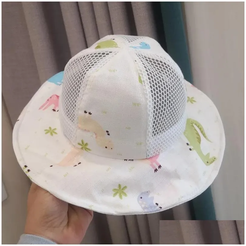 Baby hat Thin net hat Children`s Fisherman hat Boys and girls visor hat Love  hat