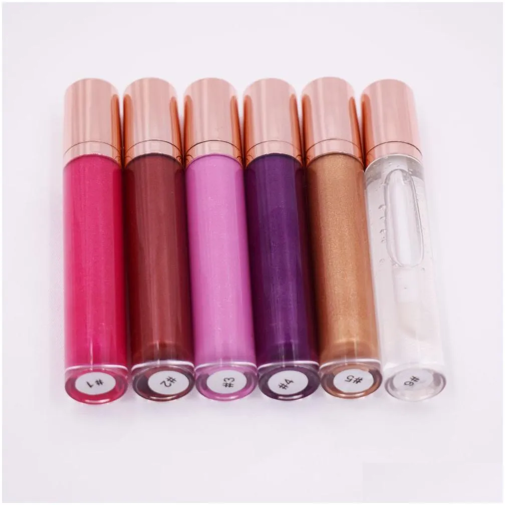 Whole Waterproof 7 Colors Shimmer Lip Gloss No logo Makup Lipsticks Shiny Glossy Liquid Lip Gloss Lipstick Cosmetic Make UP Li4087020