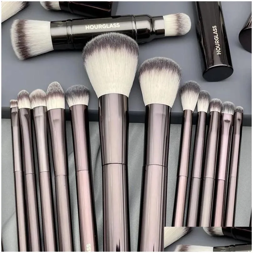 Makeup Brushes Hourglass Full Series Makeup Brush Blush Powder Contour Foundation Concealer Makeup Brush Eye Shadow Smudge Eyeliner Makeup Tool