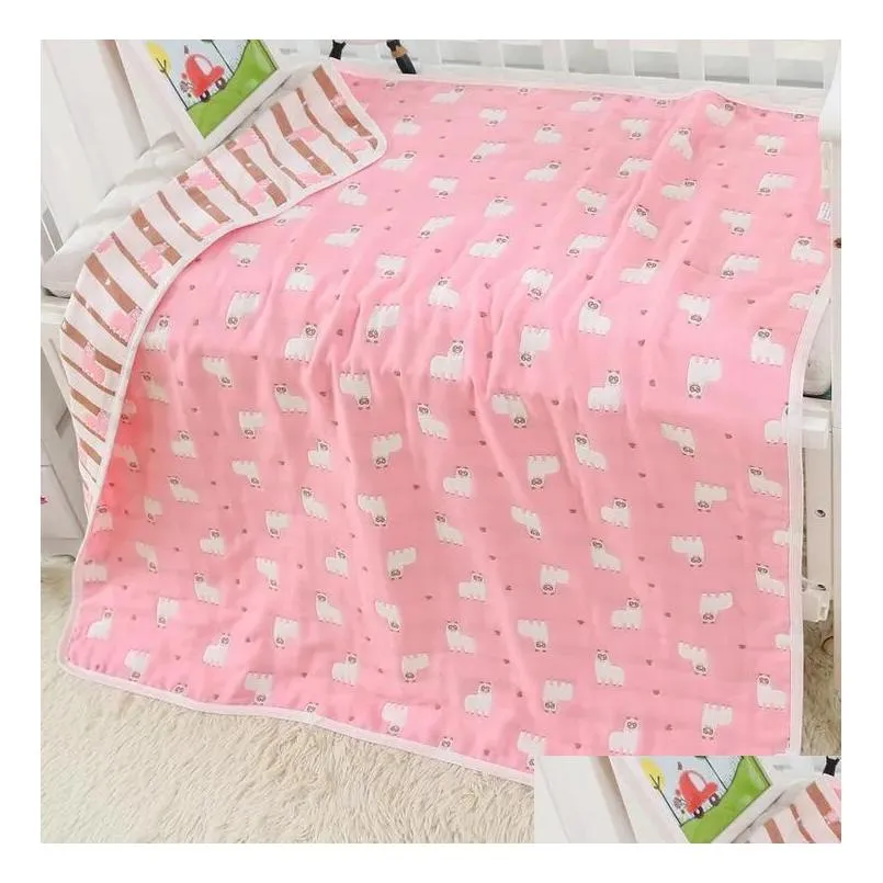 NEW 6 Layer Genuine Baby Blanket Baby Swaddle 100 Cotton 80 Envelope Wrap Newborn Super Soft Kids Bedding Diaper LTB8605 LJ20105855347