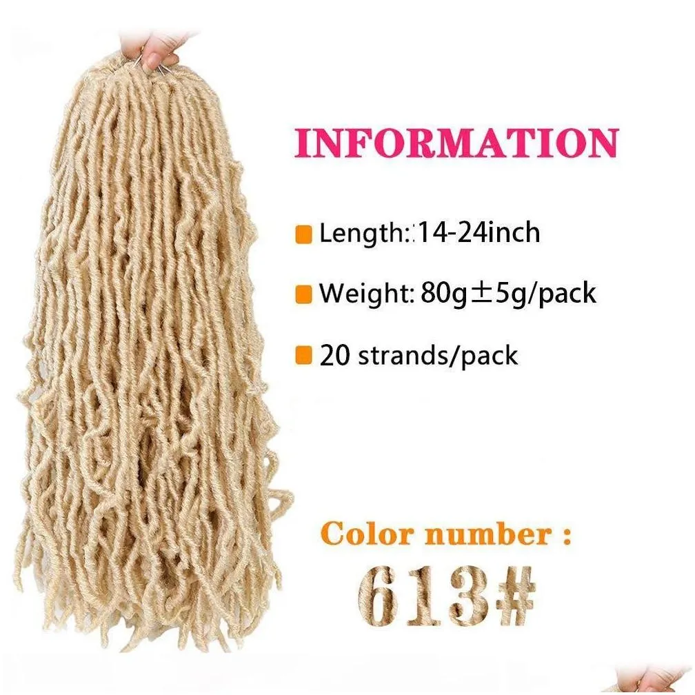 Beauty Goddess Faux Locs Culry Braid Crochet Hair Soft Natural Synthetic Braiding Hair Extension3247546