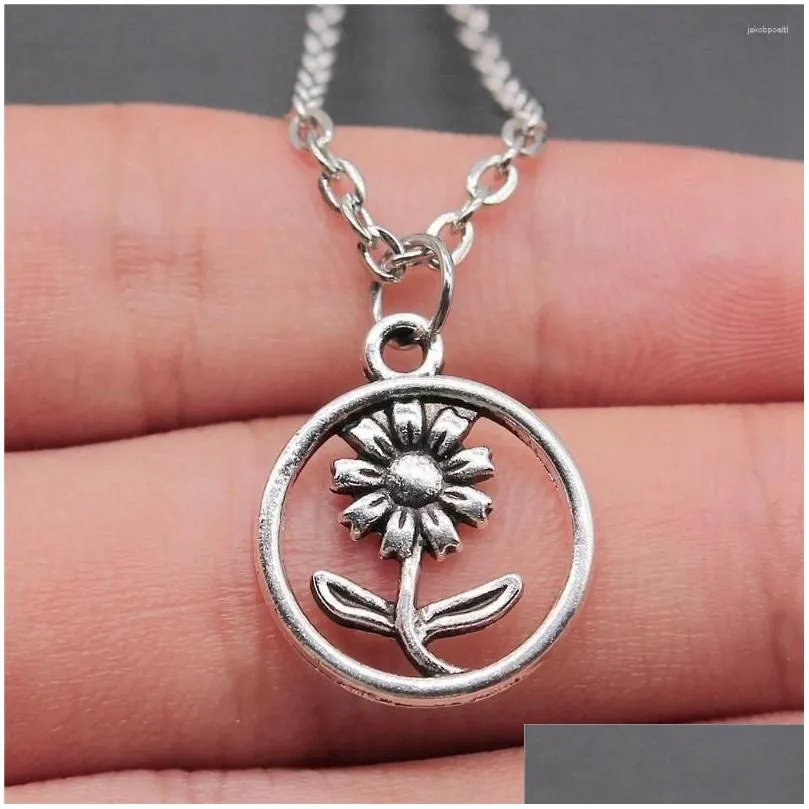 Pendant Necklaces 1pcs Flower Jewelry On The Neck Phone Jewellery For You Chain Length 43 5cm