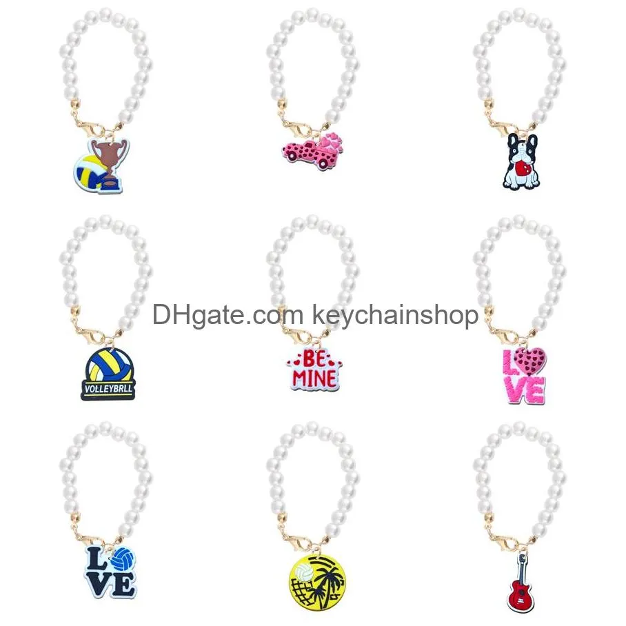 volleyball charm accessories for 40oz cup and simple modern tumbler with handle sile key chain