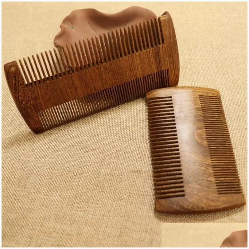 Green Sandalwood Pocket Beard Hair Combs 2 Sizes Handmade Natural Wood Comb 1pc LX93166743563