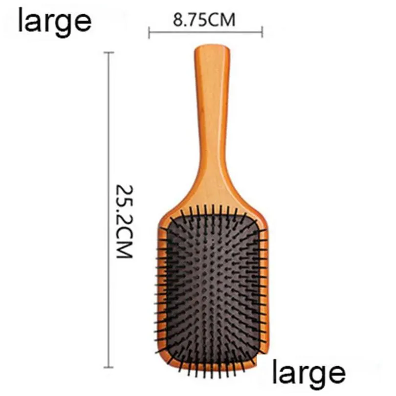 For aveda Massage Comb Gasbag Anti Static Air Cushion Wooden brush Wet Curly Detangle Brush Hairdressing Styling 2207087824160