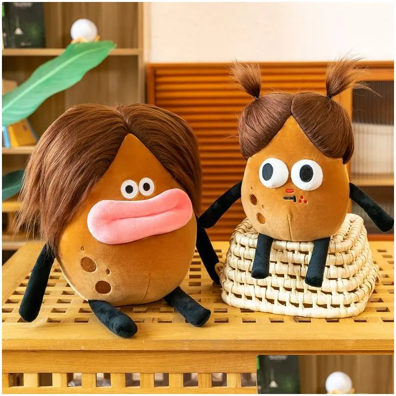 2024 New Plush Potato King Sausage with Ugly, Cute and Funny Mouth Doll, Little Red Book Comfortable Pillow