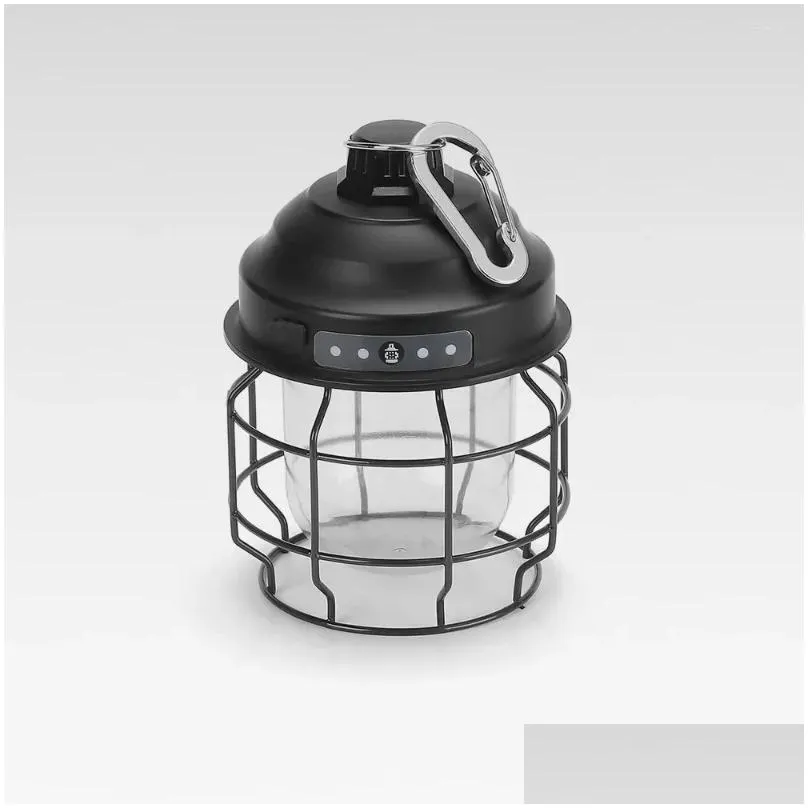 Portable Lanterns Mini Vintage Metal Hanging Rechargeable 3600mAh Battery Warm Light Led Camp Lantern Lightweight Tent For Outdoor