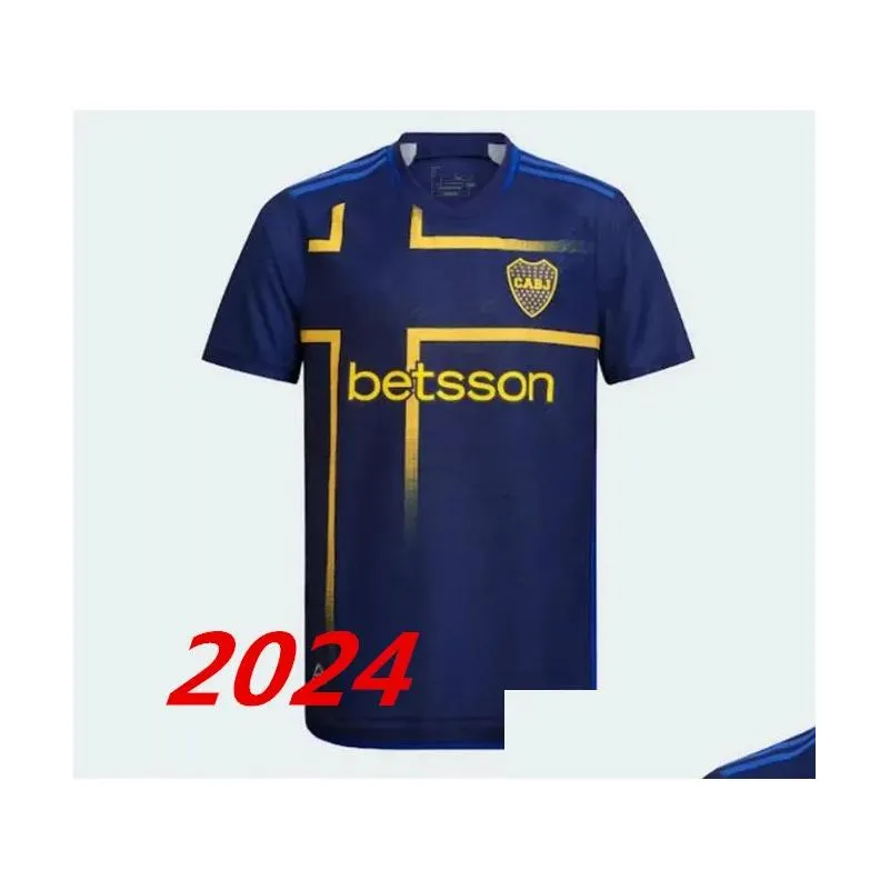 23 24 Boca Juniors home soccer jerseys 2024 2025 CARLITOS Benedetto VILLA MARADONA SALVIO MEDINA VARELA Tercera Salvio Pavon Men football shirt