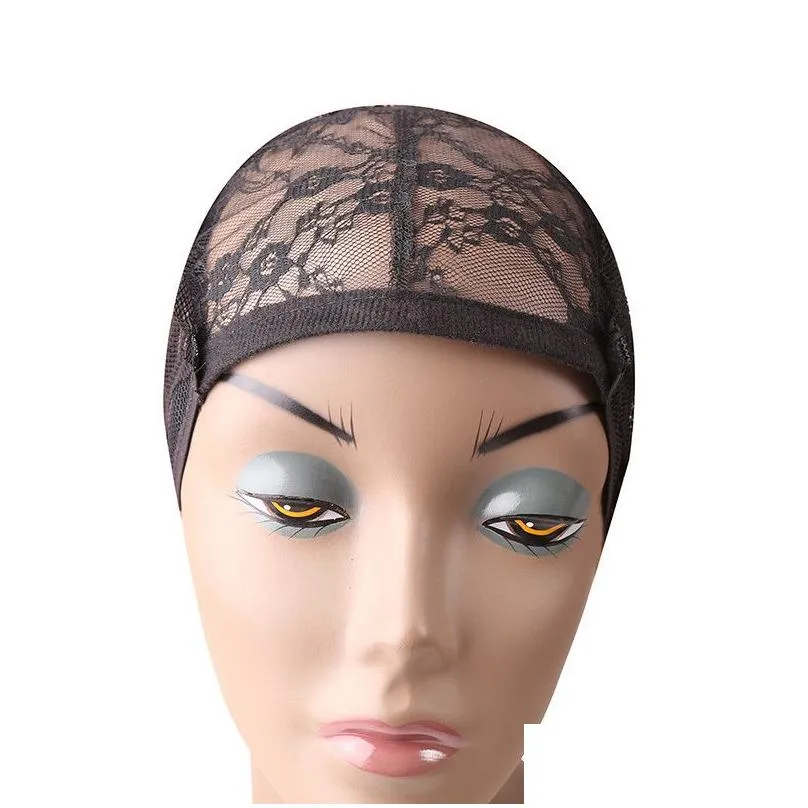 Lace Front Wig Cap for Making Wigs With Adjustable Strap And Hair Weaving Stretch Black Dome Caps6634878