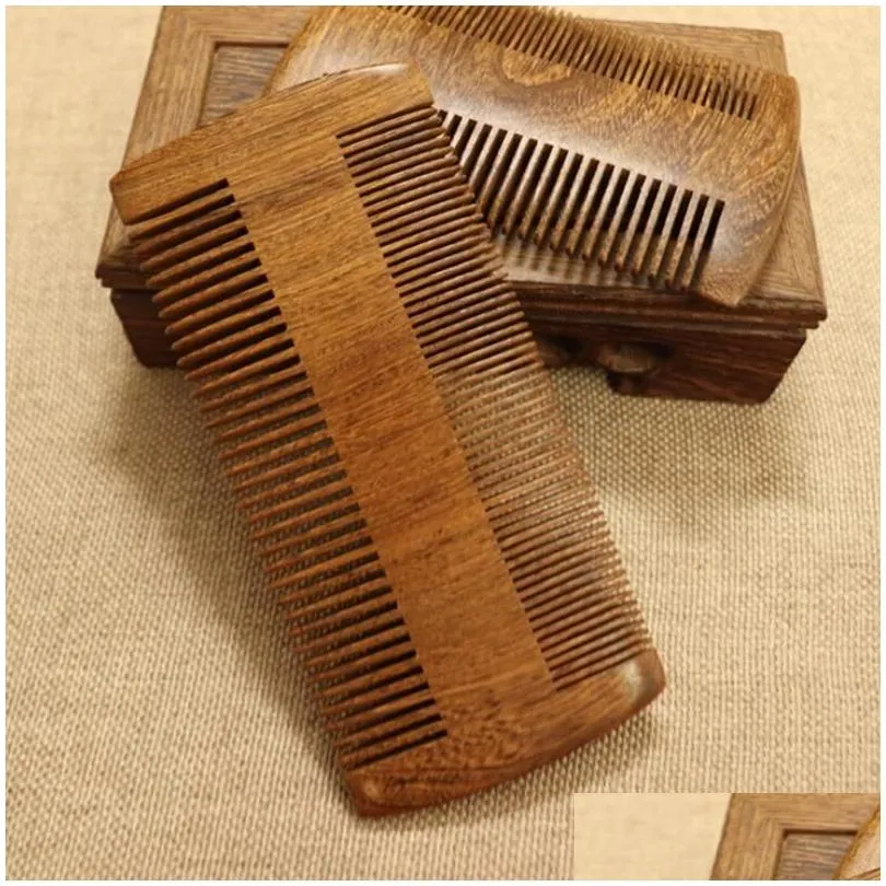 Green Sandalwood Pocket Beard Hair Combs 2 Sizes Handmade Natural Wood Comb 1pc LX93166743563