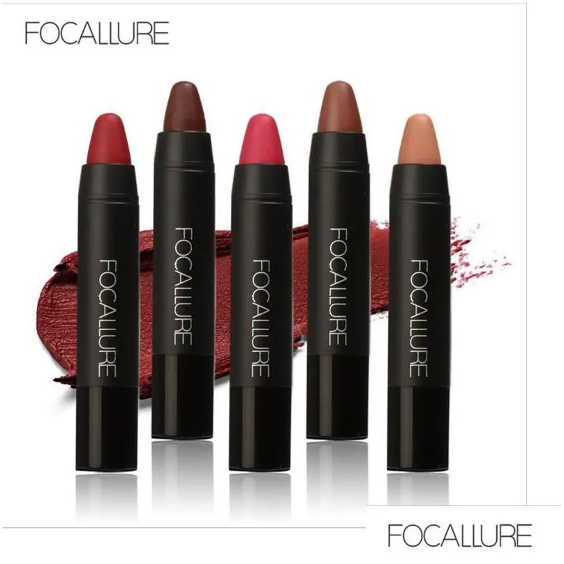 Focallure 19 colors Matte lipstick Lipstick er longlasting waterproof easytouse nude cosmetics cosmetic Lips1714535