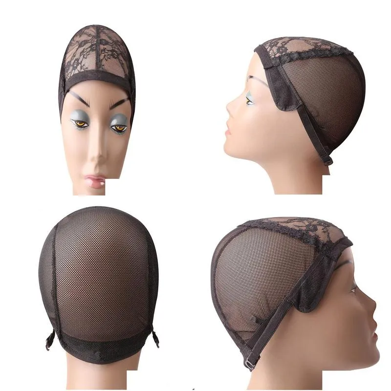 Lace Front Wig Cap for Making Wigs With Adjustable Strap And Hair Weaving Stretch Black Dome Caps6634878