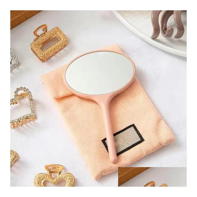  Hair Brushes Pink Wooden Comb With a Pocket Styling Tool Girl Hairs Beauty Product G Hand Mini Mirror Beauty Mirrors For Girl Top Quality Valentine`s