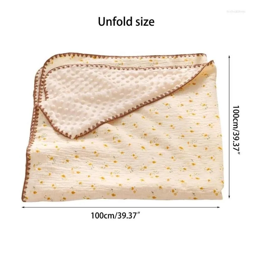 Blankets Baby Blanket For Boys Girls Soft Warm Lightweight Breathable Infant Toddler Crib Stroller Size 100x100cm/40x40-inch