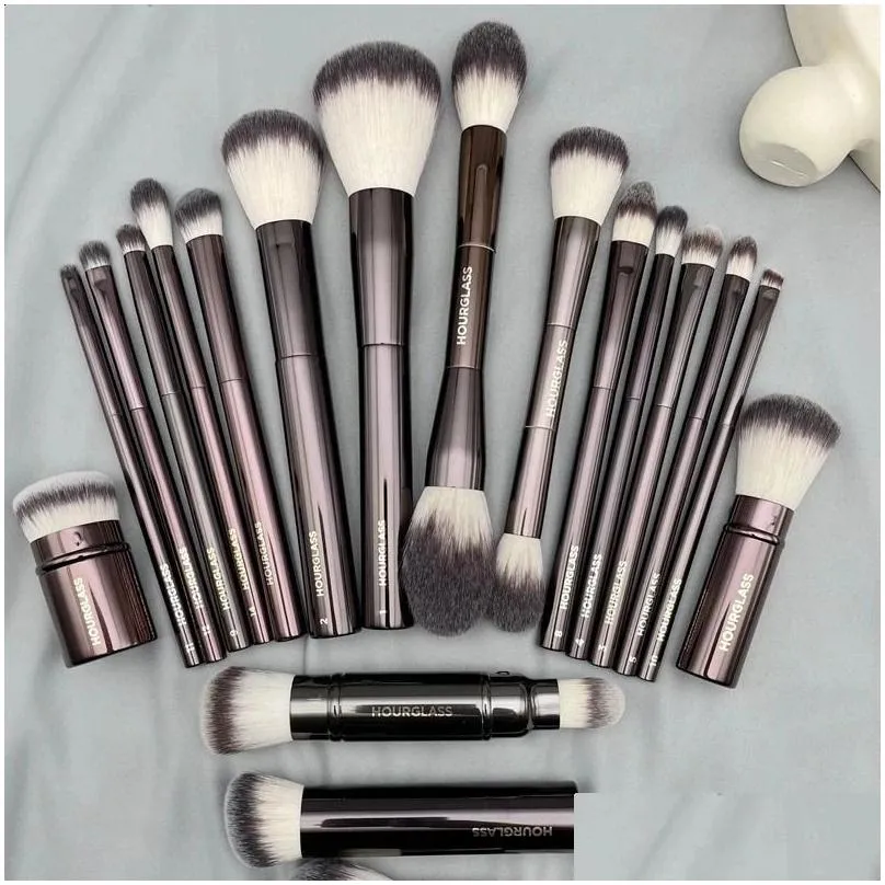 Makeup Brushes Hourglass Full Series Makeup Brush Blush Powder Contour Foundation Concealer Makeup Brush Eye Shadow Smudge Eyeliner Makeup Tool