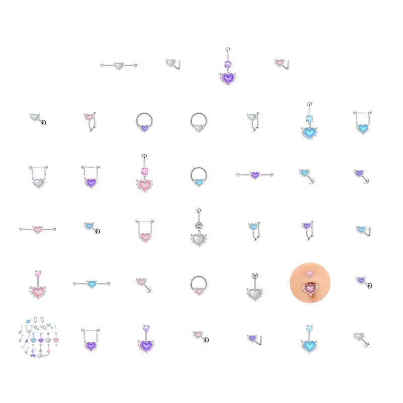 Nose Rings & Studs Jewelry Surgical Steel Septum Clicker Ring Punk Women Men Zircon Hoop Body Ps0894 Drop Delivery Otlfd