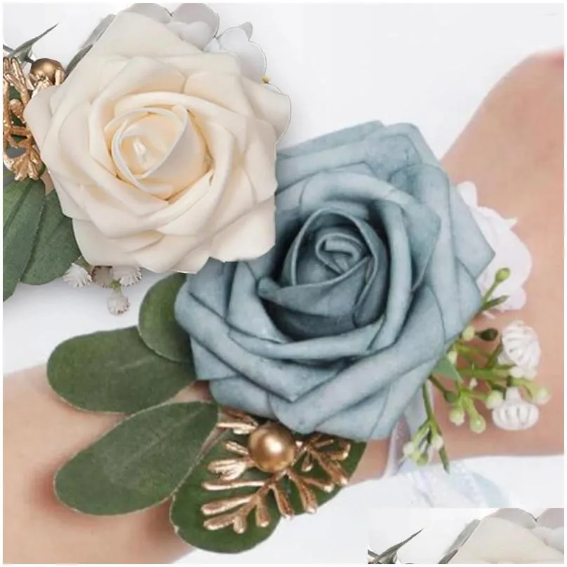 Decorative Flowers Wedding Products Bride Bridesmaid Wrist Flower Artificial Accessories