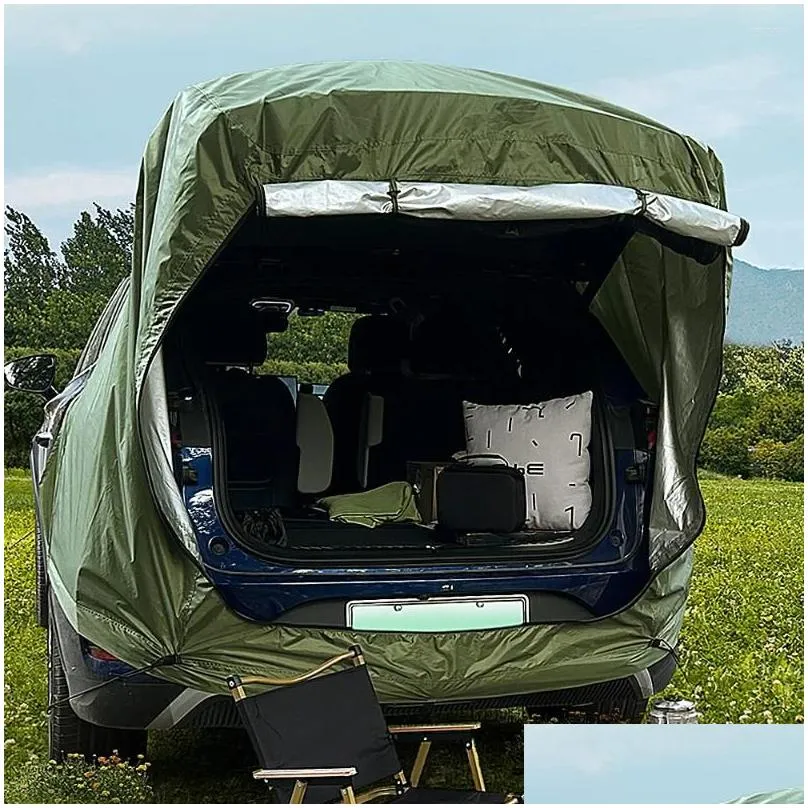 Tents And Shelters Outdoor SUV MPV Car Tail Tent Multifunction Roof Extension Sunshade Rain Protection Self-driving Anti-mosquito