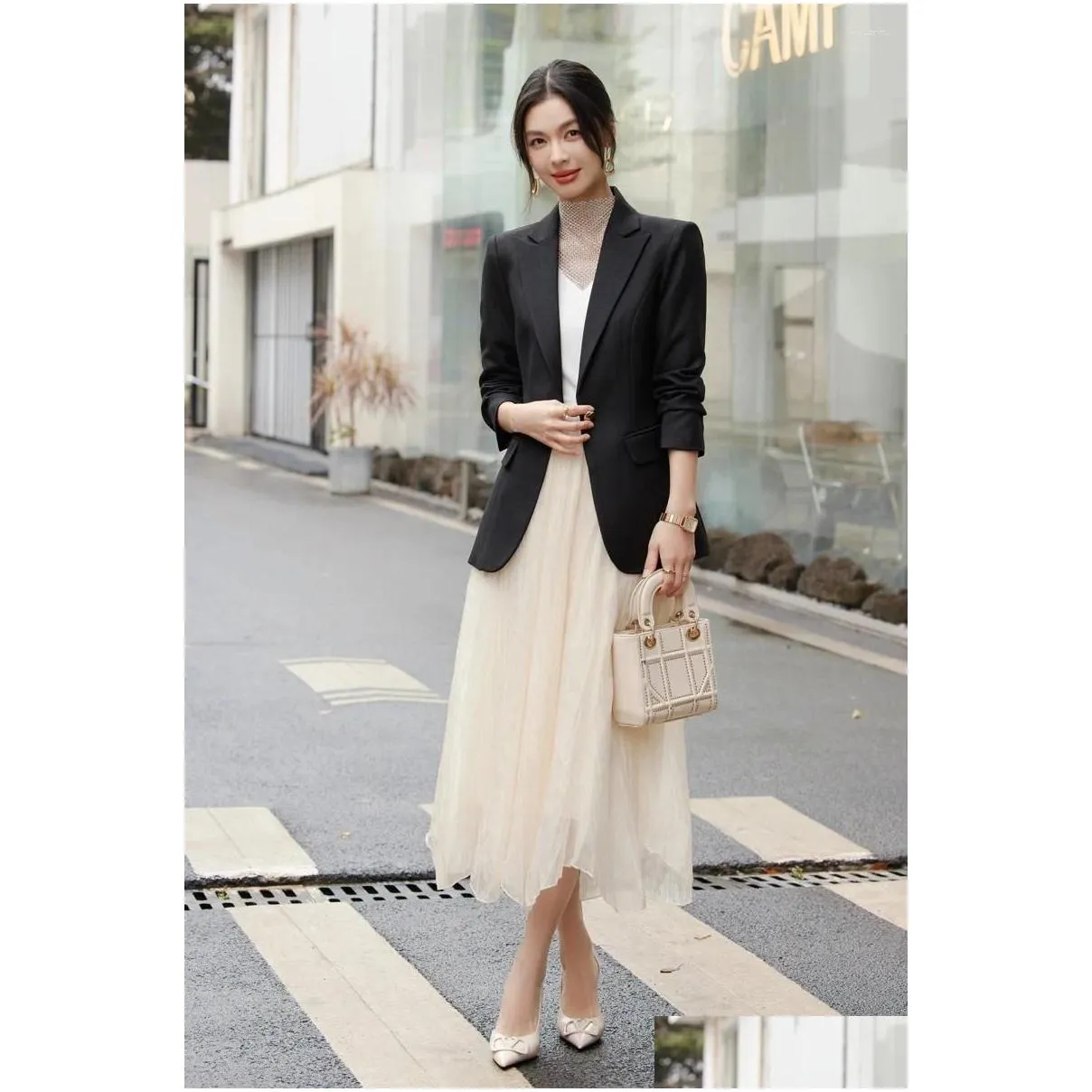 Women`s Suits Fashion Professional Autumn And Winter Long-sleeved Suit Unique Temperament To Make You