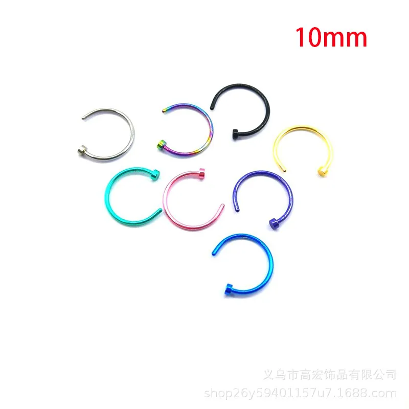 Nose Rings Studs Fashion Stainless Steel Horseshoe Fake Ring C Clip Lip Piercing Stud Hoop For Women Men Barbell Drop Delivery Je J Otfam