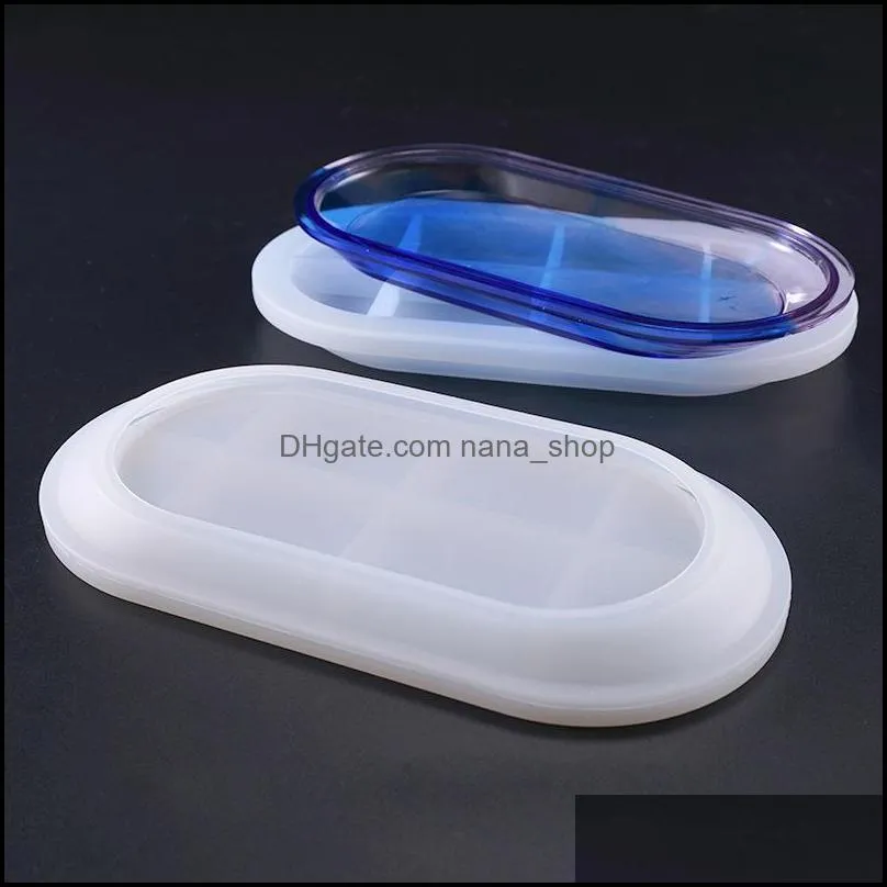 silicone mold oval plate molds diy handmade flat bottom dish epoxy resin crafts moulds jewelry making tools