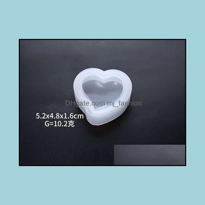 Molds 3D Sile Heart Mold Resin Pendant Jewelry Making Mod Clay Polymer Casting Craft Diy 3 Size Drop Delivery Tools Equipment Dhgarden Dhx92