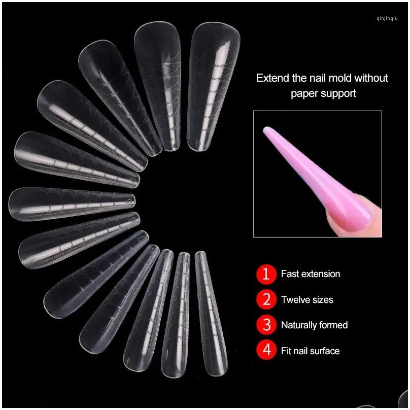 Nail Art Kits Extend The Membrane Plastic Precise Scale Design Perfect Decoration Easy To Use Products Transparent