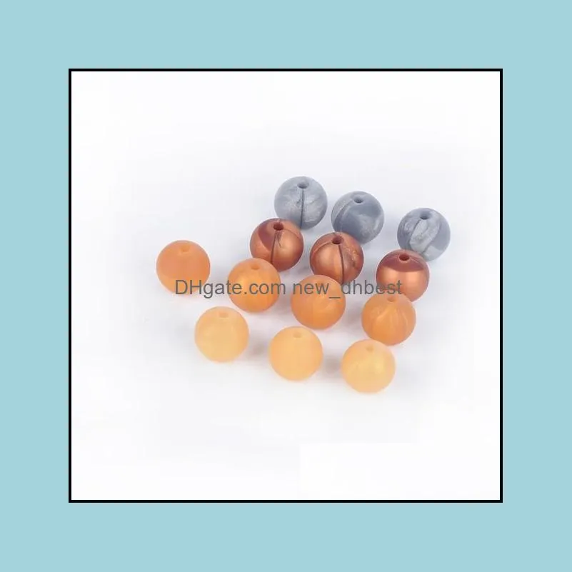 Other 9Mm Sile Beads Food Grade Teething Nursing Chewing Round Loose Colorf Diy Necklace Teether Jewelry Sensory Drop Delive Dhgarden Dhiip