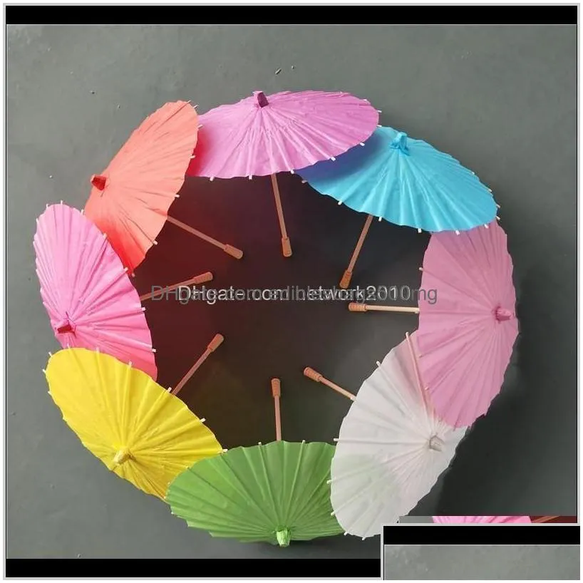 household sundries home garden drop delivery 2021 bridal parasols colorful paper chinese mini craft umbrella diameter 20304069506431