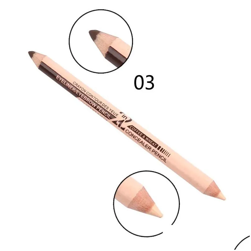 New Hot 48pcs/lot maquiagem eye brow Menow makeup Double Function Eyebrow Pencils & Concealer Pencils maquillaje