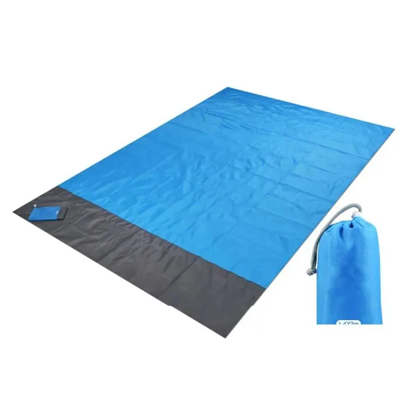 Mat 2x2.1m Waterproof Pocket Beach Blanket Folding Camping Mat Mattress Portable Lightweight Mat Outdoor Picnic Mat Sand Beach Mat