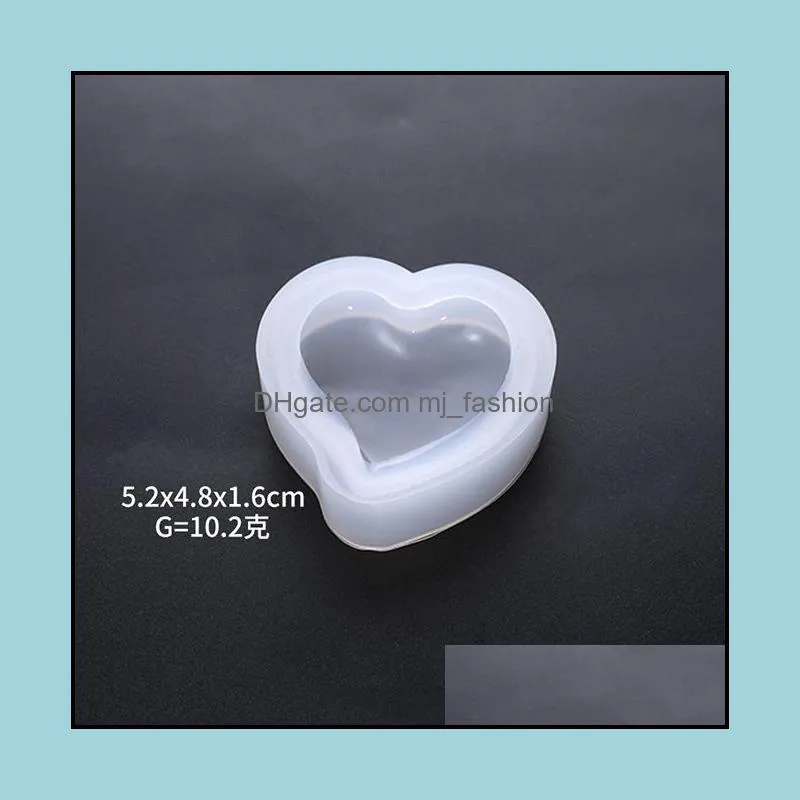 Molds 3D Sile Heart Mold Resin Pendant Jewelry Making Mod Clay Polymer Casting Craft Diy 3 Size Drop Delivery Tools Equipment Dhgarden Dhx92