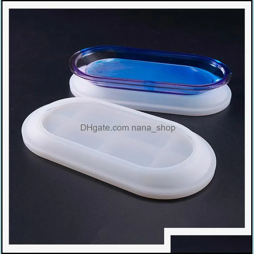 Molds Sile Mold Oval Plate Diy Handmade Flat Bottom Dish Epoxy Resin Crafts Mods Jewelry Making Drop Delivery Tools Equipment Dhgarden Dhpri