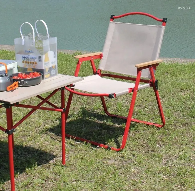 Camp Furniture Outdoor Folding Beach Chairs Portable Camping Fishing Picnic Arm Lawn Cadeira De Praia Patio