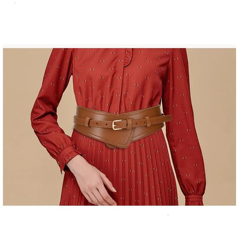 other fashion accessories cow leather girdle womens luxury designer fashion trend casual clothing accessories gothic pin buckle belt korean corset