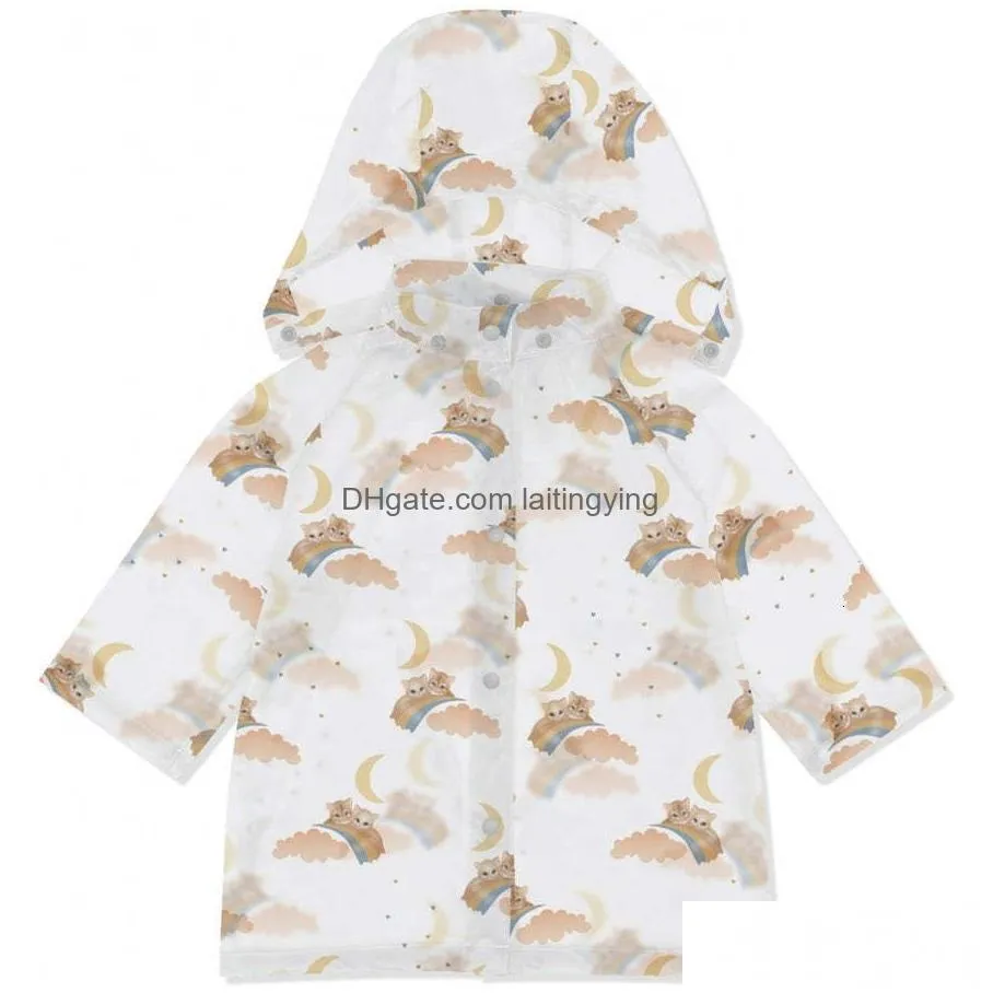 clothing sets ks2023 years childrens kids girls boys raincoat students poncho kindergarten cartoon rain gear 230914