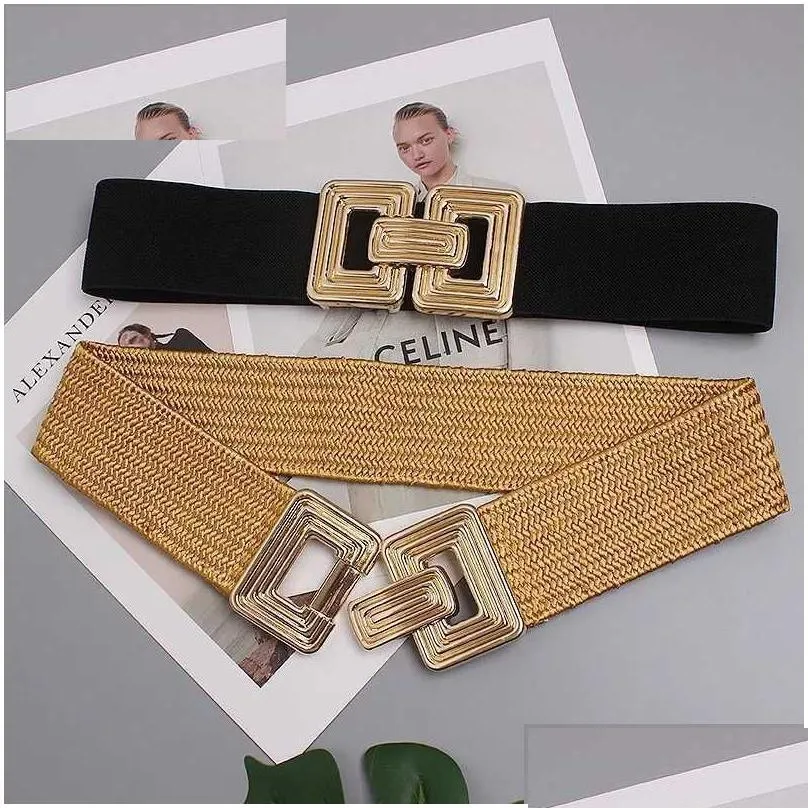belts gold elastic waistband womens fashion casual luxury design coat dress decorative accessories wide girdle goth retro corset belt