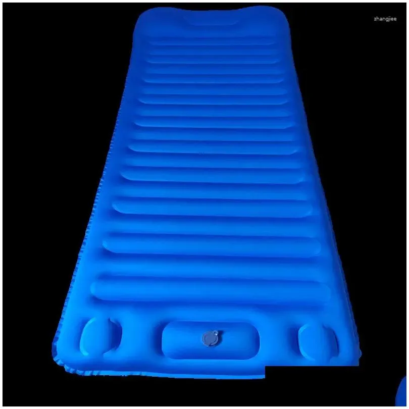 Camp Furniture Outdoor Grass Camping Portable Pedal Type Inflatable Mattress Folding Convenient Moisture-Proof Tent Mat