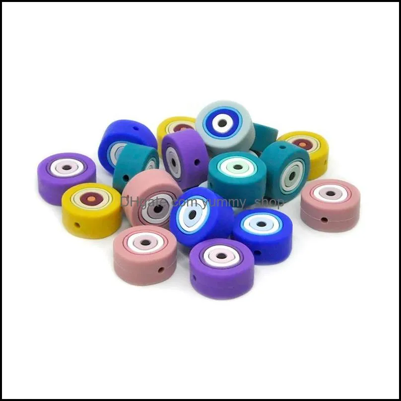 Other Round Mini Eyes Sile Loose Beads Bpa Teething Chewable Bead For Diy Baby Pacifier Chain Nursing Necklace Drop Delivery Jewelry Dhqhe