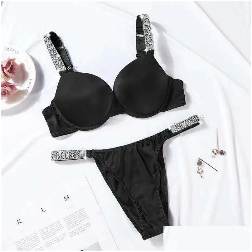 fashion luxury designer sexy bra sets girl smooth breathable underwear set adjustable female diamond womens vs briefs Bras 888ess