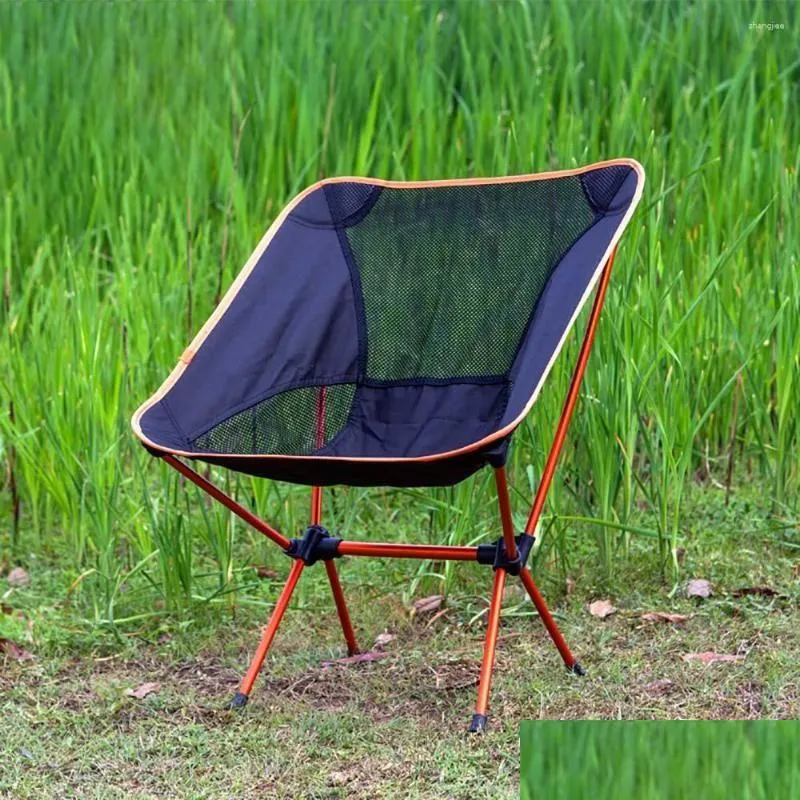 Camp Furniture Outdoor Folding Chairs Portable Ultra Light Aluminum Alloy Leisure Backrest Stool Fishing Chair Travel Beach Camping