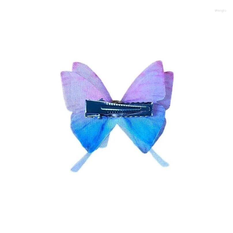 Hair Accessories 1PCS Cute Princess Four Layer Butterfly Girls Hairpins Children Headwear Hairgrip Clips Barrettes