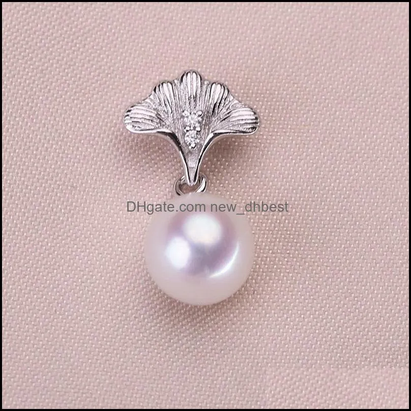 Jewelry Settings Wholesale S925 Sliver Pendant New Pearl Necklace 20 Styles Diy Women Fashion Wedding Gift Drop Delivery Dhfvz