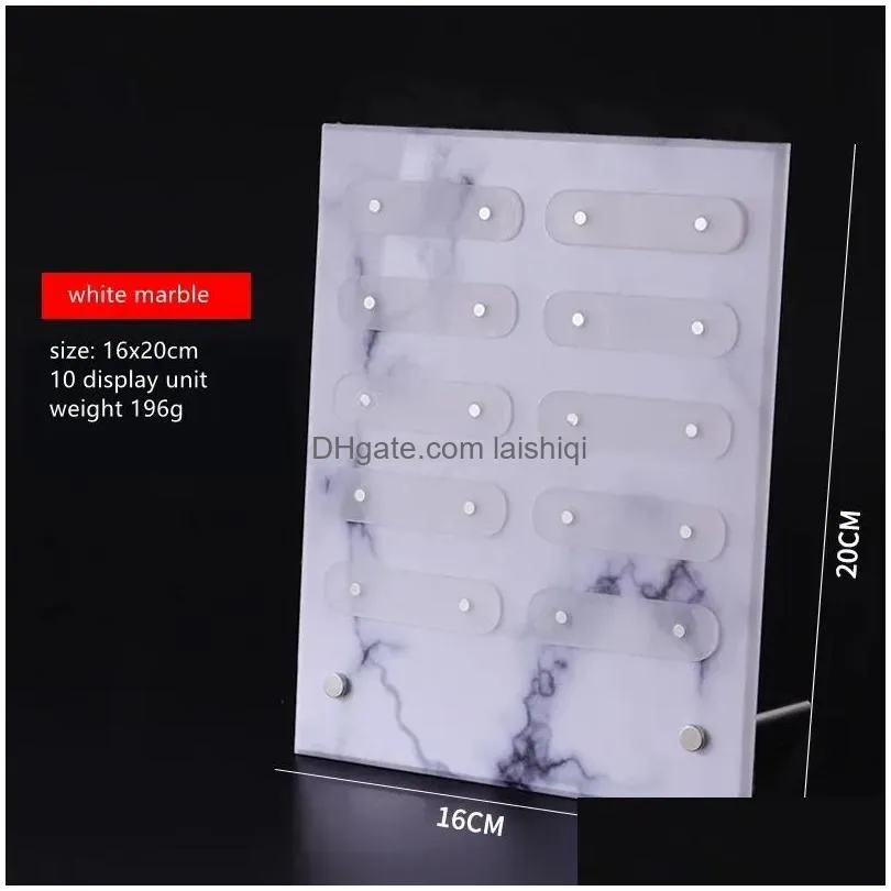 1 set nail gel polish color display stand acrylic magnetic fake nail tips display holder nail art decoration showing shelf