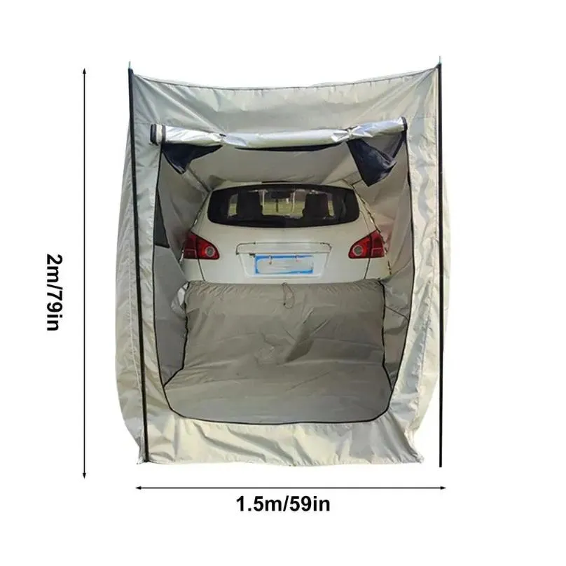 Tents And Shelters Car Trunk Tent Sunshade Rainproof Rear SUV Motorhome Sleep Bed Shade Awning For Self-driving Tour Barbecue Camping