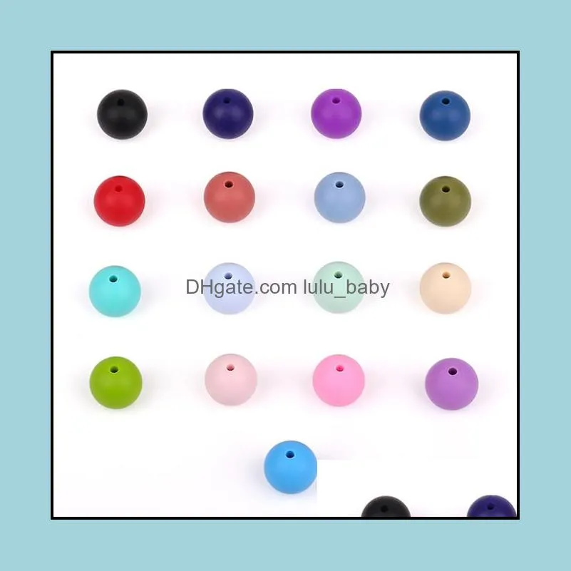 Other 12Mm Sile Teething Beads Round Loose Organic Nursing Baby Chew Bpa Food Grade Diy Necklace Pacifier Drop Delivery Jewe Dhgarden Dhrlz