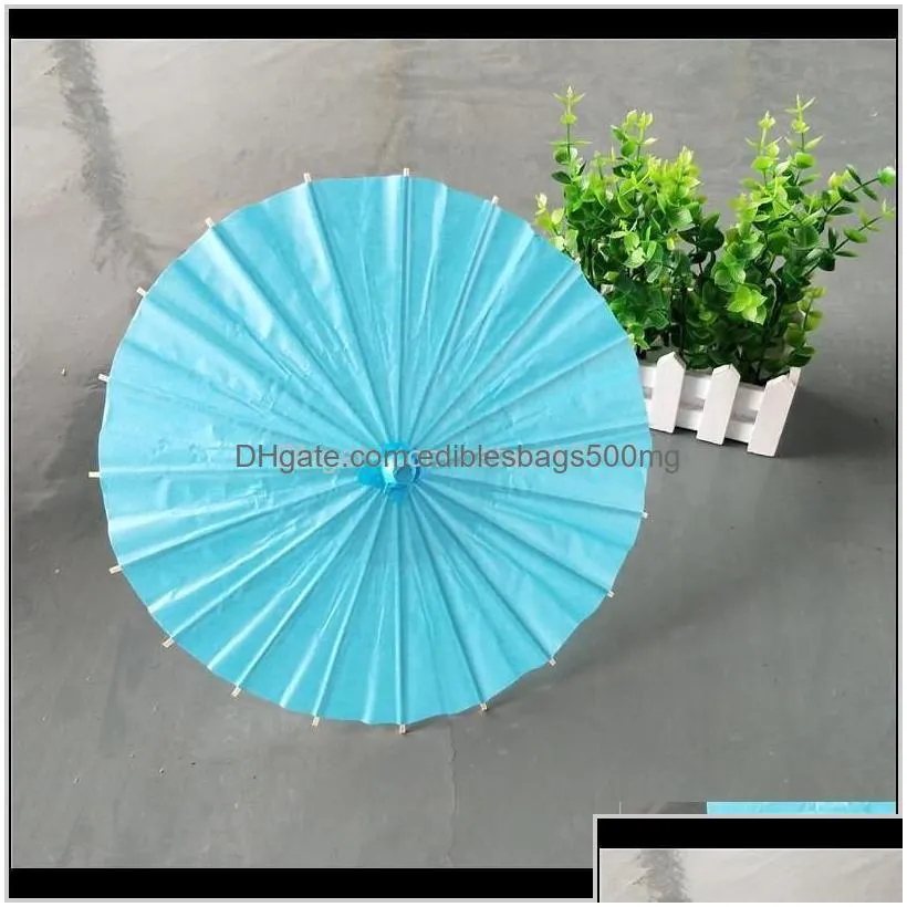 household sundries home garden drop delivery 2021 bridal parasols colorful paper chinese mini craft umbrella diameter 20304069506431