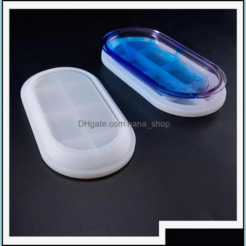 Molds Sile Mold Oval Plate Diy Handmade Flat Bottom Dish Epoxy Resin Crafts Mods Jewelry Making Drop Delivery Tools Equipment Dhgarden Dhpri